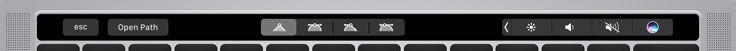 Vector editing on the Touch Bar